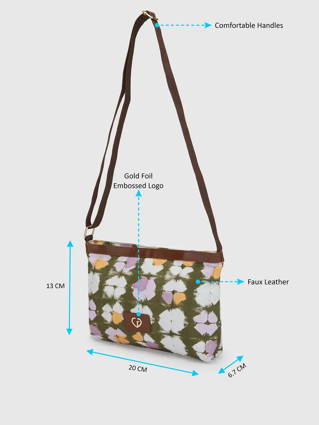 Caprese Enora Large Olive Sling Bag