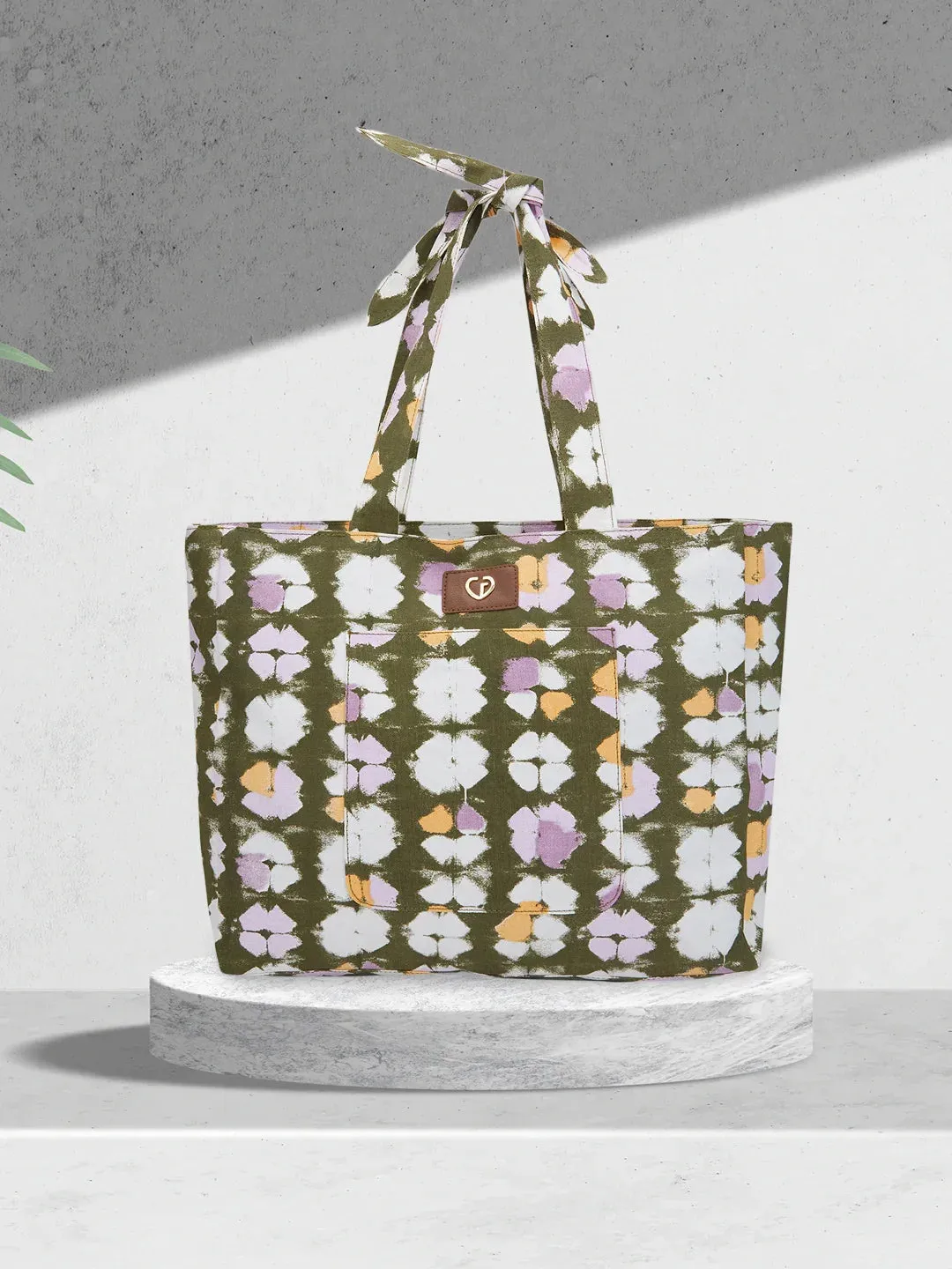 Caprese Enora Large Olive Tote Bag