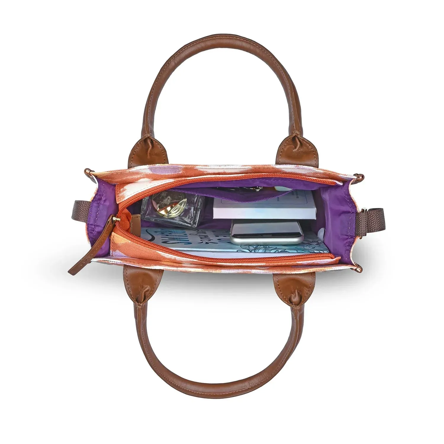 Caprese Enora Small Rust Tote Bag