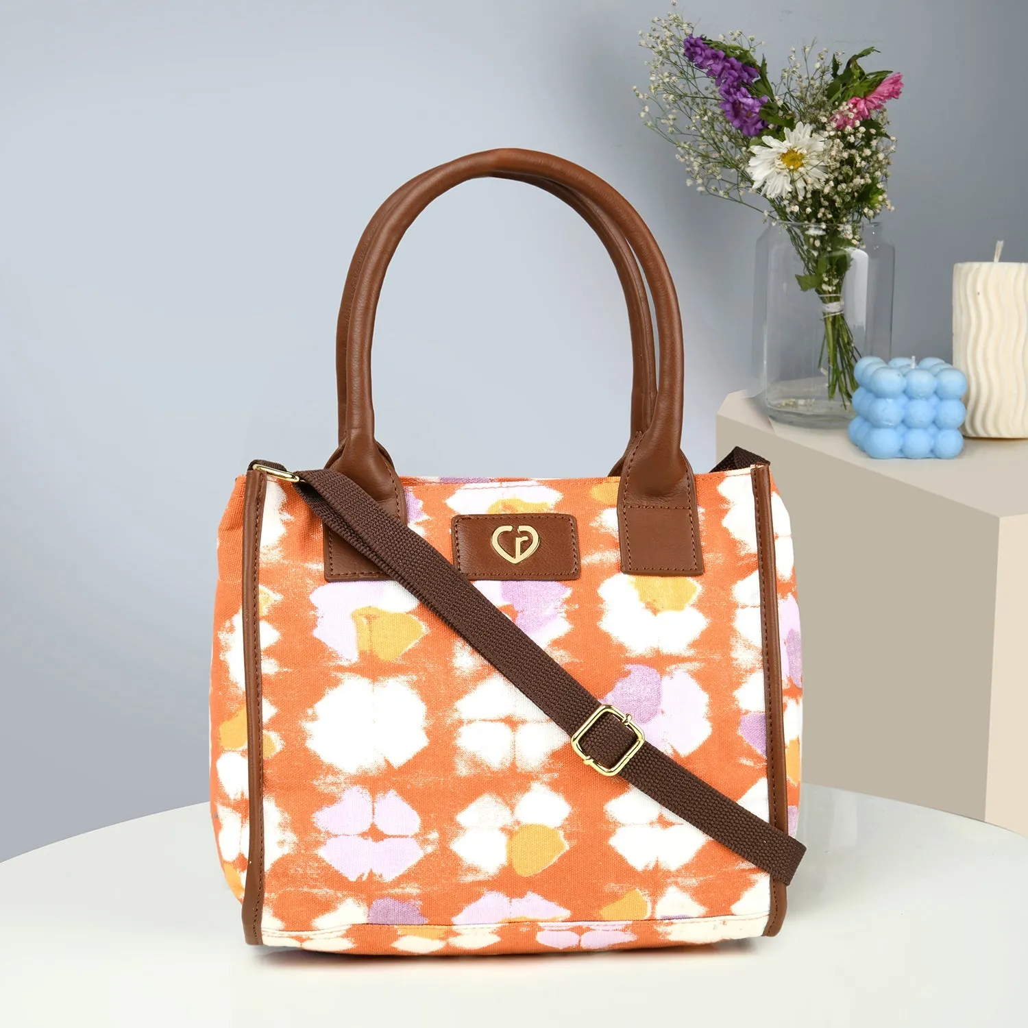 Caprese Enora Small Rust Tote Bag
