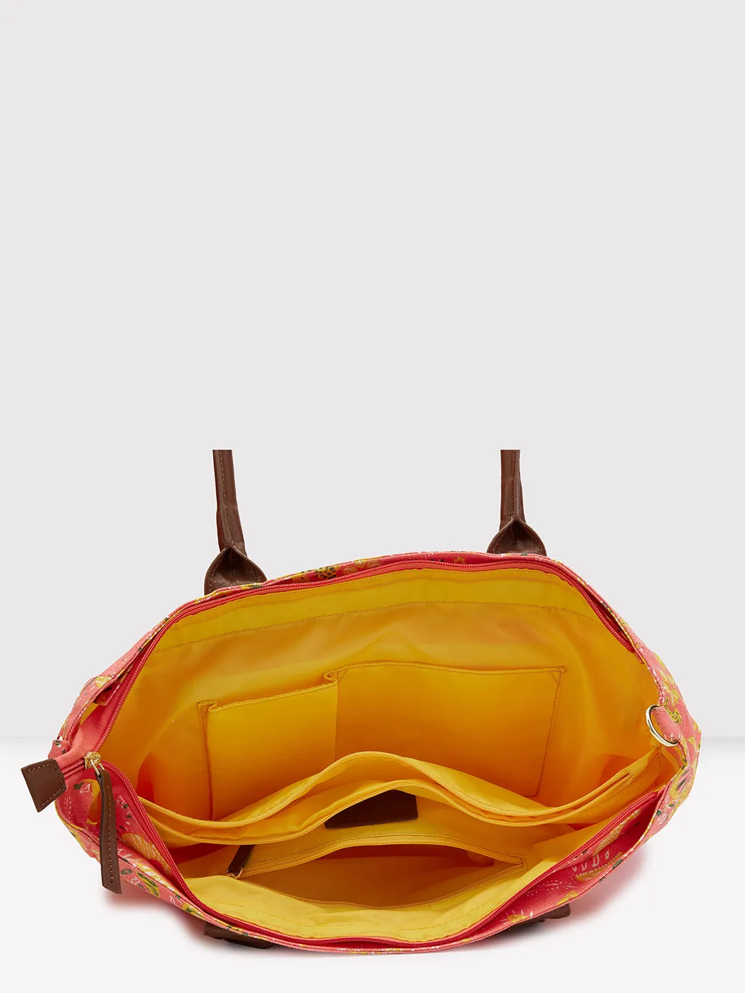 Caprese Hazel Large Coral Tote Bag