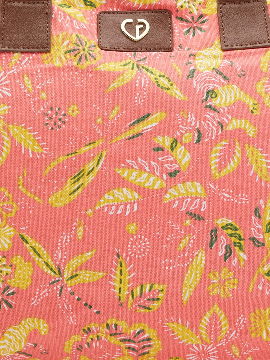 Caprese Hazel Large Coral Tote Bag