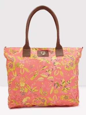 Caprese Hazel Large Coral Tote Bag