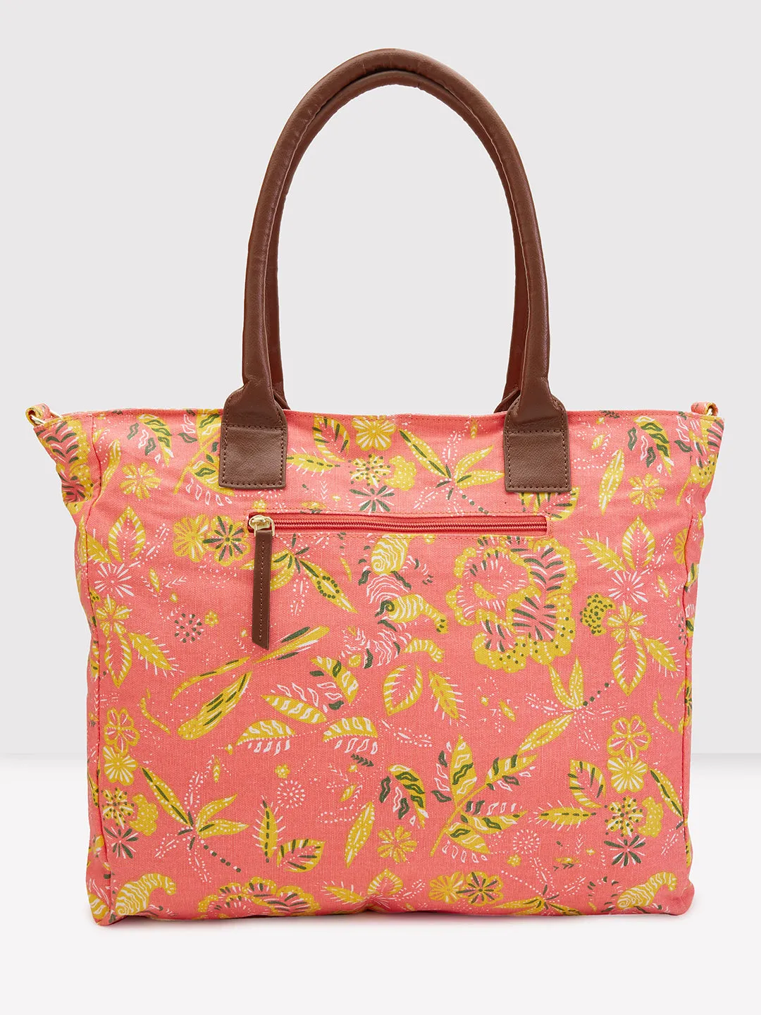 Caprese Hazel Large Coral Tote Bag