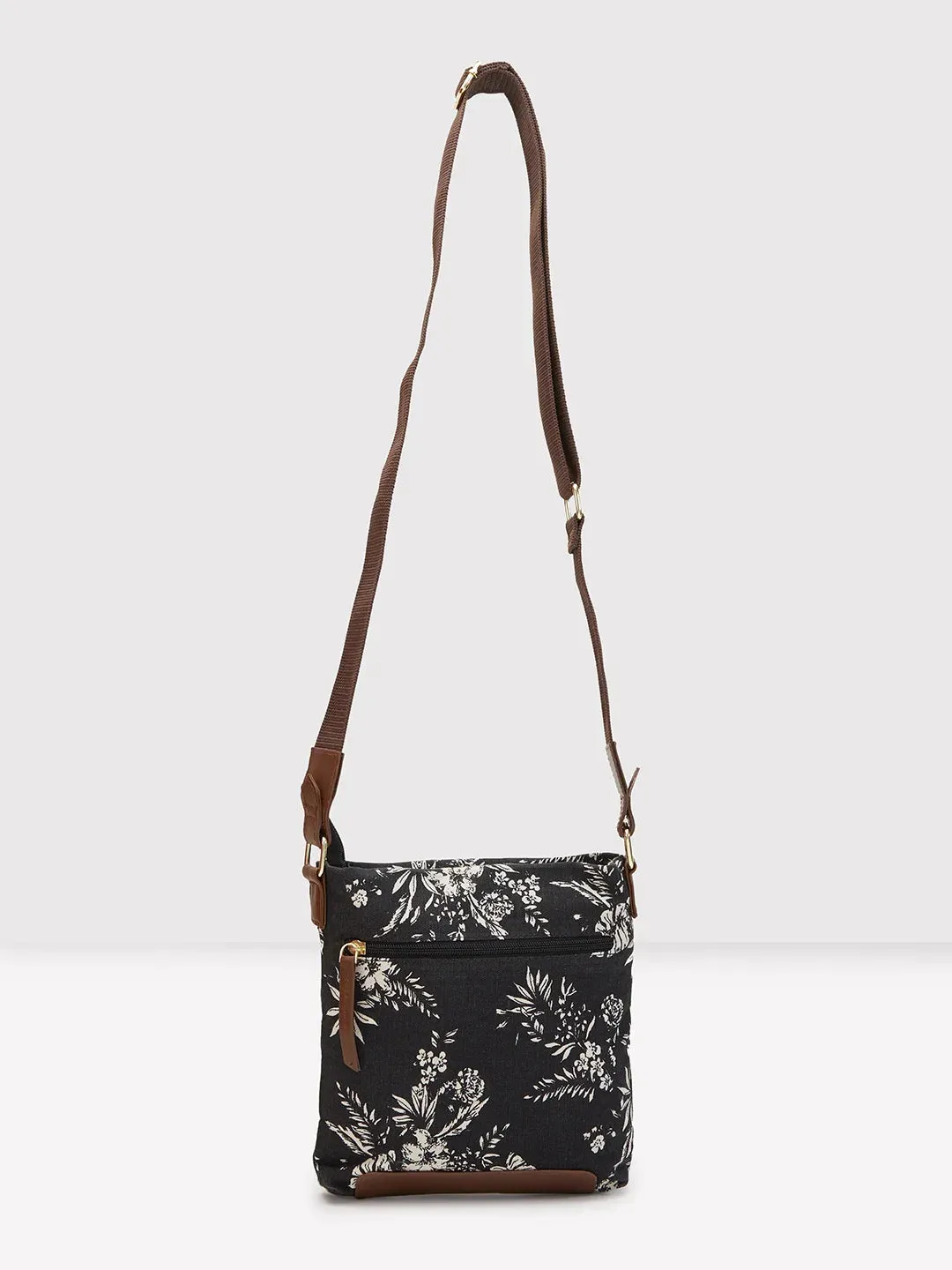 Caprese Kendall Medium Black Sling Bag
