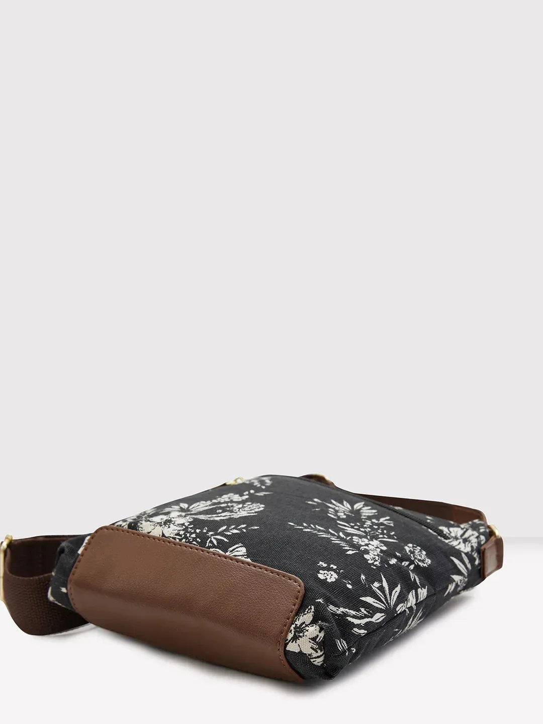 Caprese Kendall Medium Black Sling Bag
