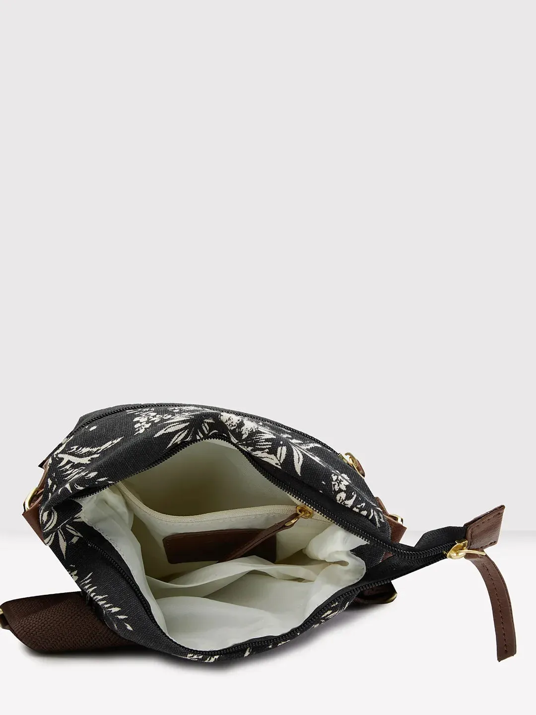 Caprese Kendall Medium Black Sling Bag