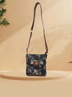 Caprese Kendall Medium Black Sling Bag