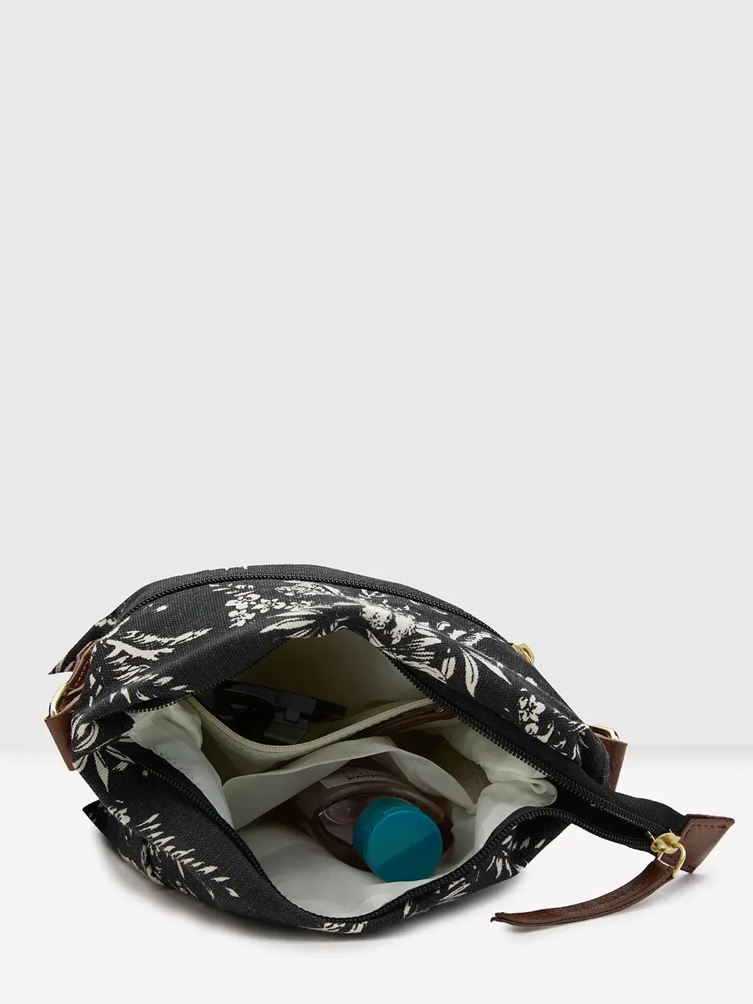 Caprese Kendall Medium Black Sling Bag