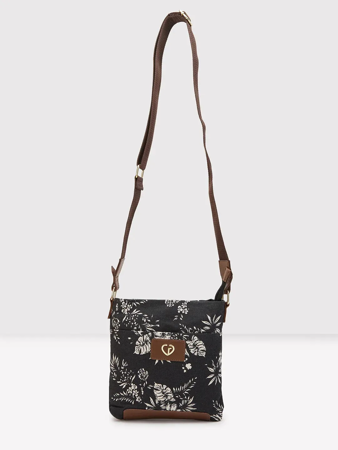 Caprese Kendall Medium Black Sling Bag