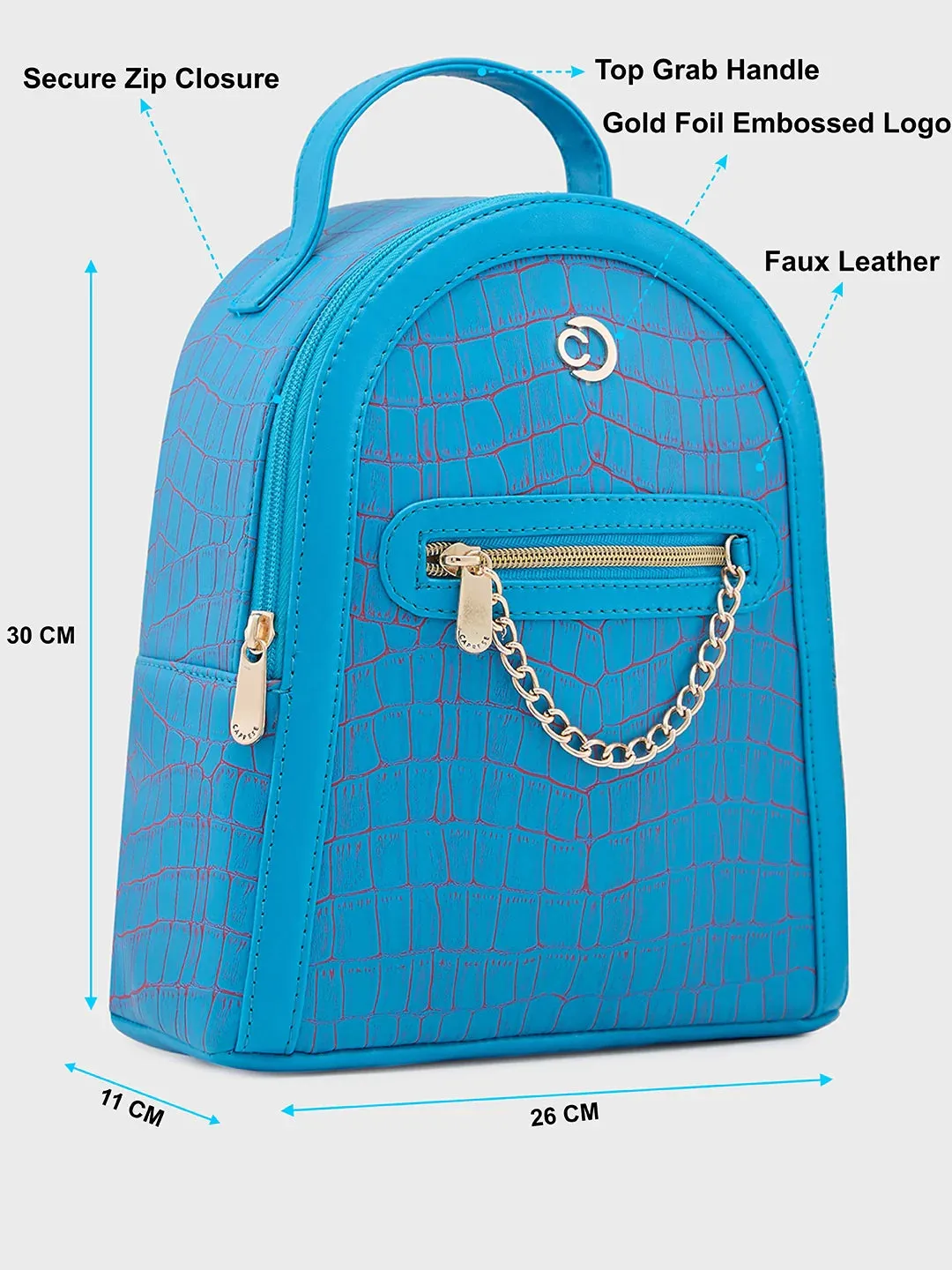 Caprese Mist Small Blue Backpack
