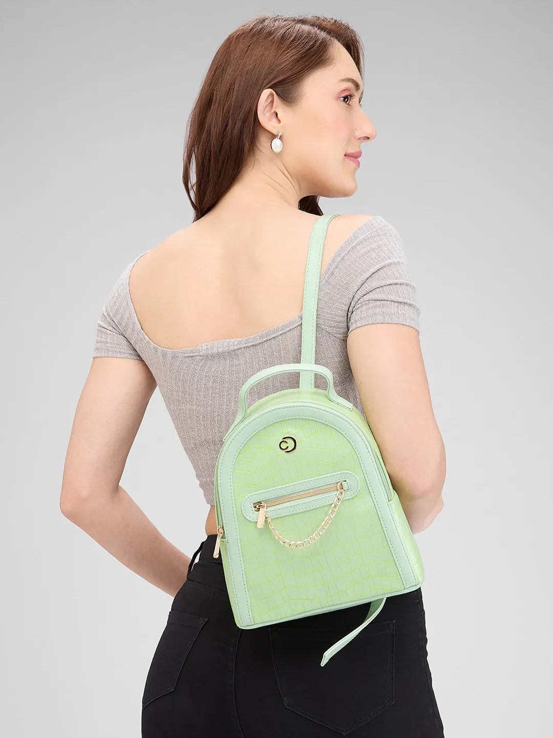 Caprese Mist Small Mint Backpack