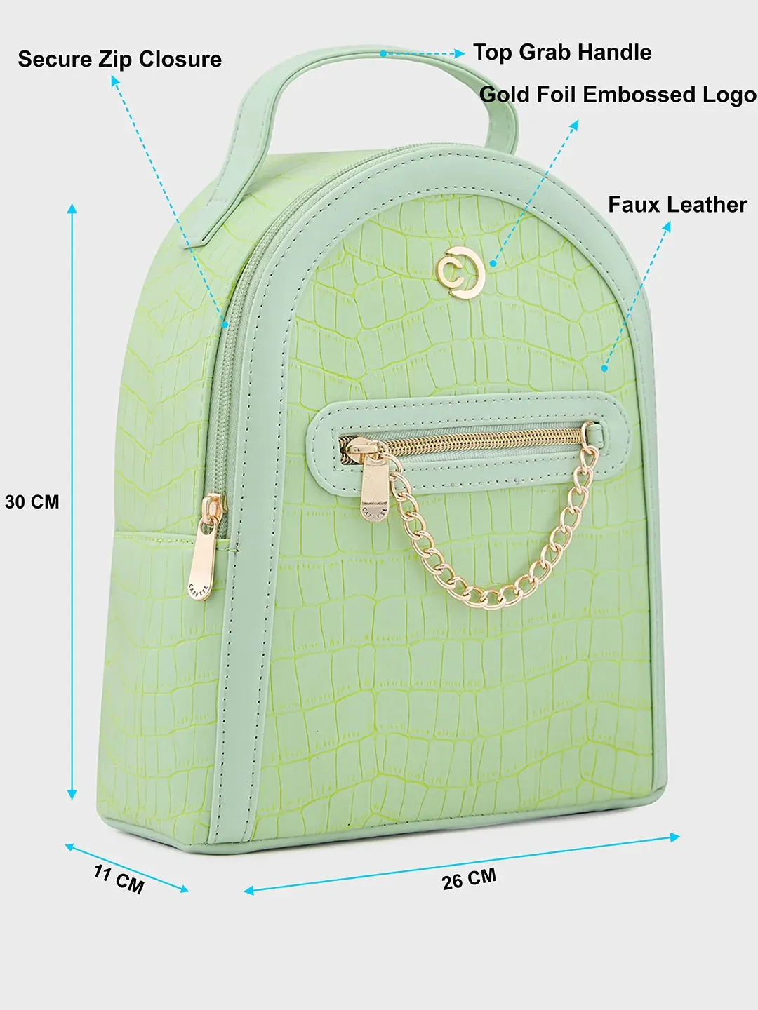 Caprese Mist Small Mint Backpack