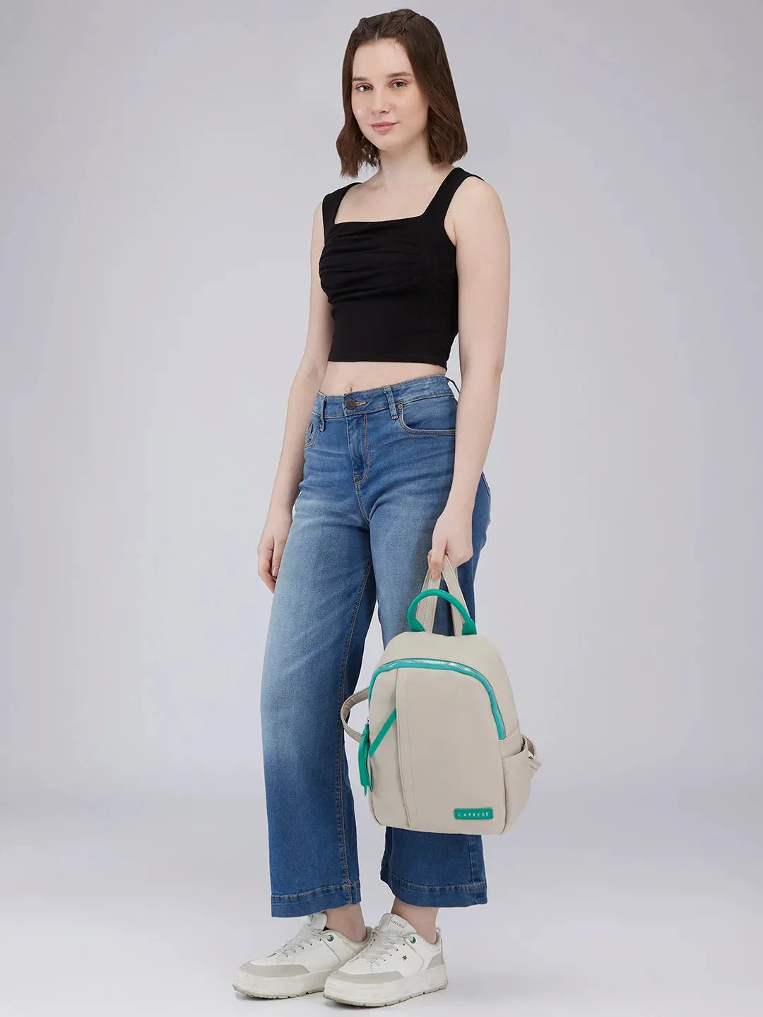 Caprese Tia Medium Beige Backpack