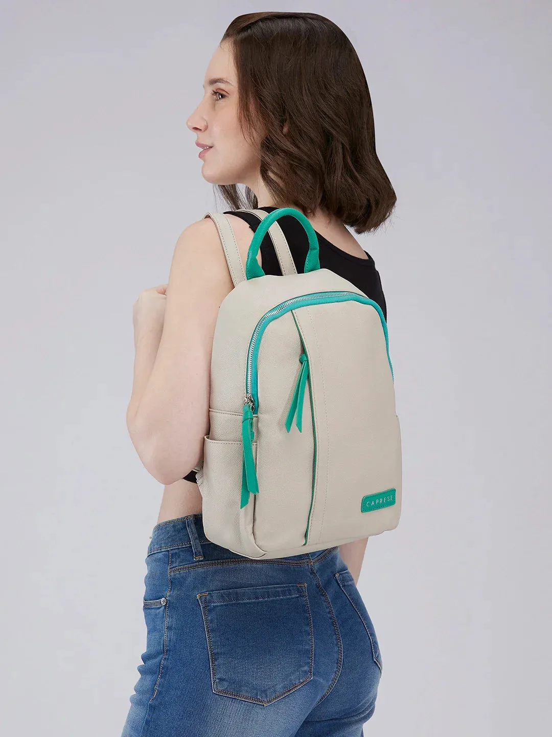 Caprese Tia Medium Beige Backpack