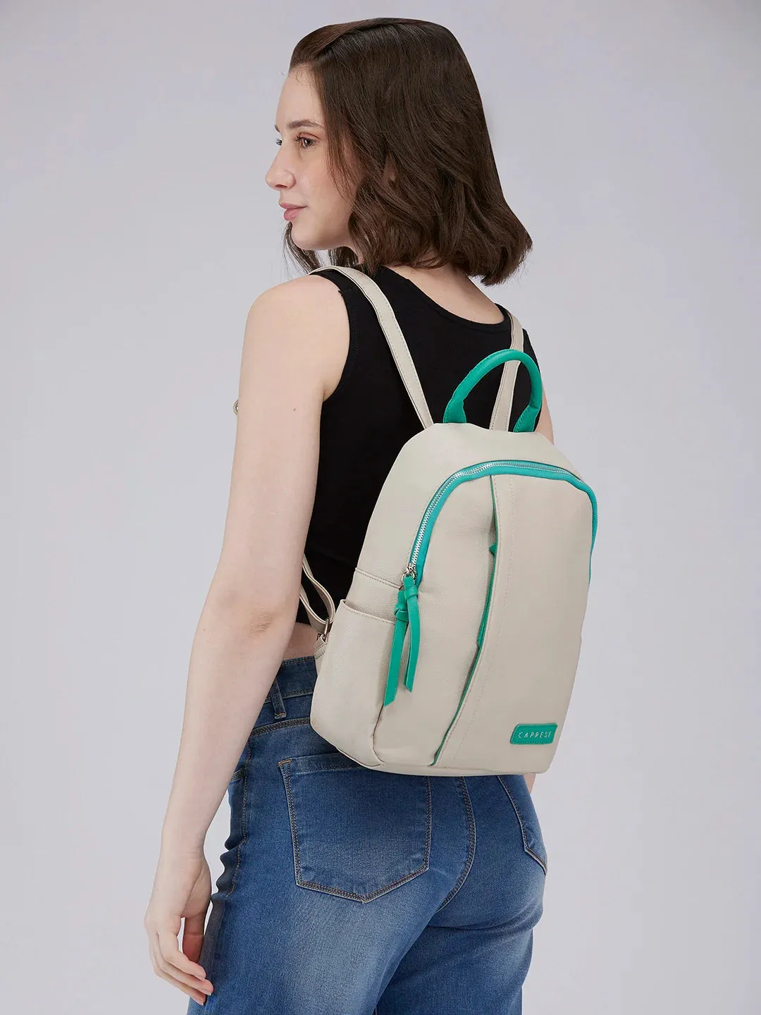 Caprese Tia Medium Beige Backpack