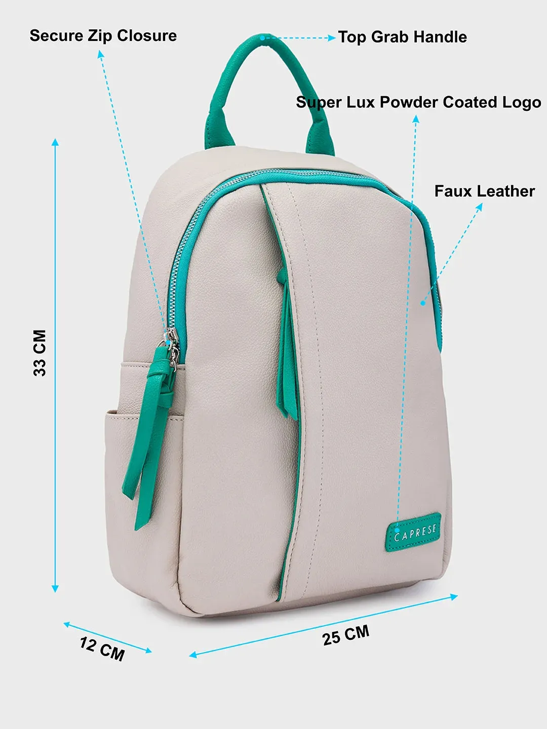 Caprese Tia Medium Beige Backpack