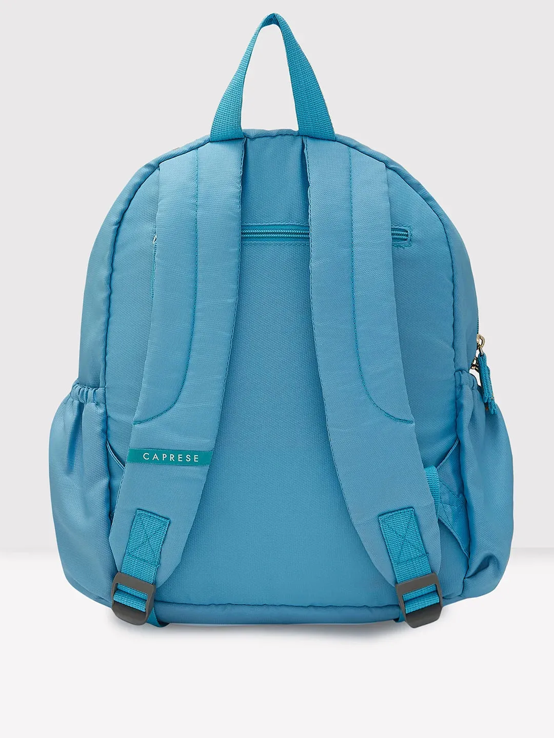 Caprese Xenia Medium Light Blue Printed Backpack