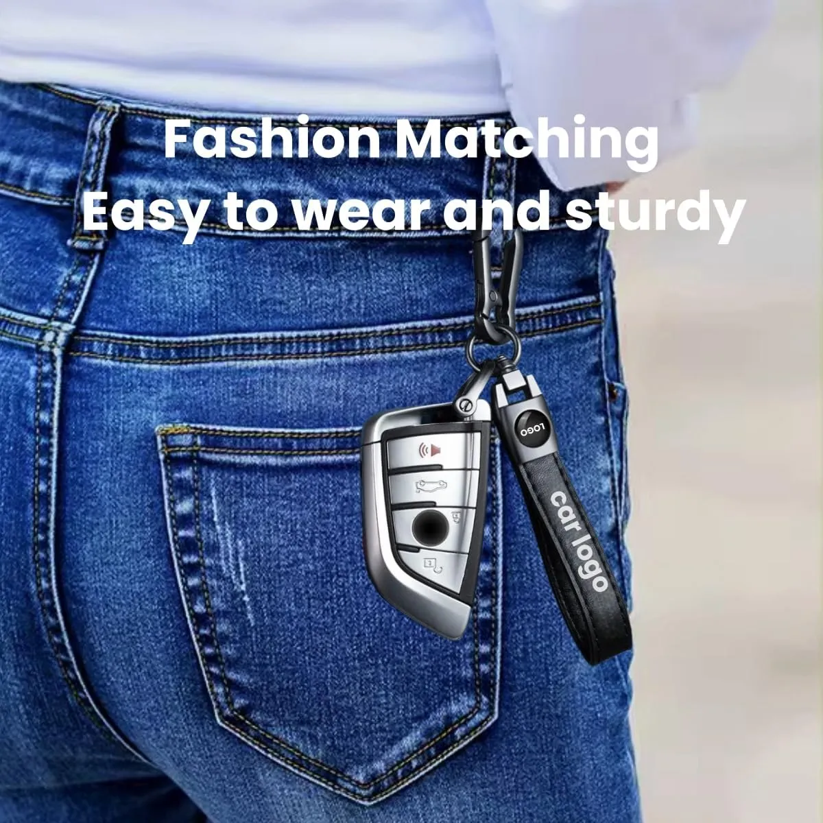 Car premium leather Keychain keyring key accessories