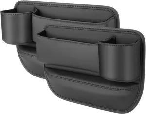 Car Seat Gap Filler Organizer for Land Rover Defender 130 (L663) 2022 2023 2024 2025, Car Gap Filler Car Seat Storage Box Seat Gap Storage Box Car Accessories,Black