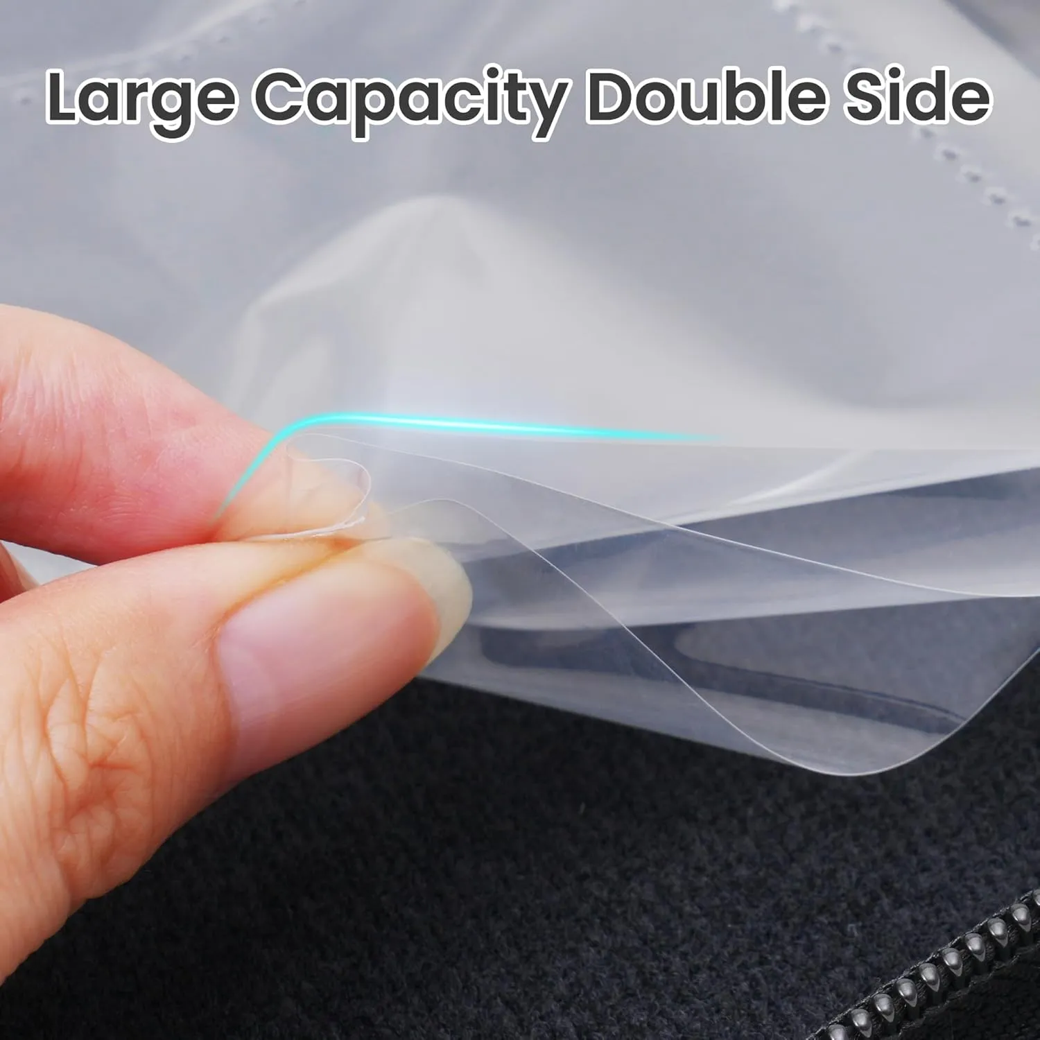 Card Binder 4 Pocket, Trading Card Binder Fits 400 Cards with 50 Removable Sleeves Portable Zippered Game Card Album Organizer Book for Collectible Sports Gaming Cards Storage and Travel Gifts​​ C