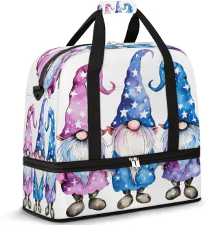 Cartoon Cute Dwarf Travel Duffle Bags With Shoes Compartment for Women Men Weekender Overnight Bag Foldable Sports Tote Gym Carry On Luggage Handlebag for Travel Yoga Hospital Workout