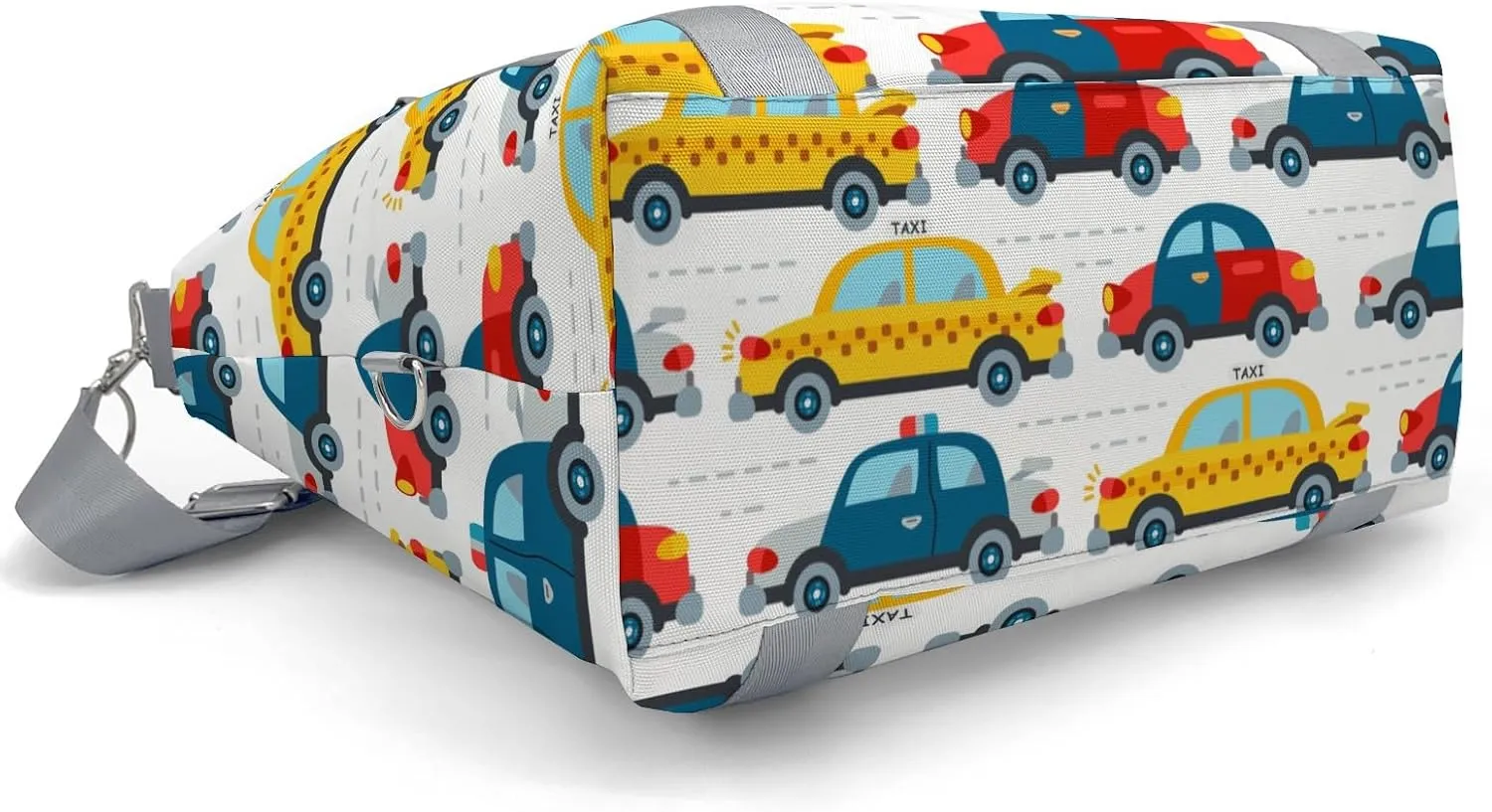 Cartoon Police Car Taxi Personalized Kids Duffel Swim Bag for Boys,Customized Swim Duffle Bag for Boys Man Kids Gifts