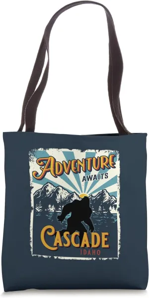 Cascade Idaho Sasquatch Bigfoot Big Foot Travel Souvenir Tote Bag