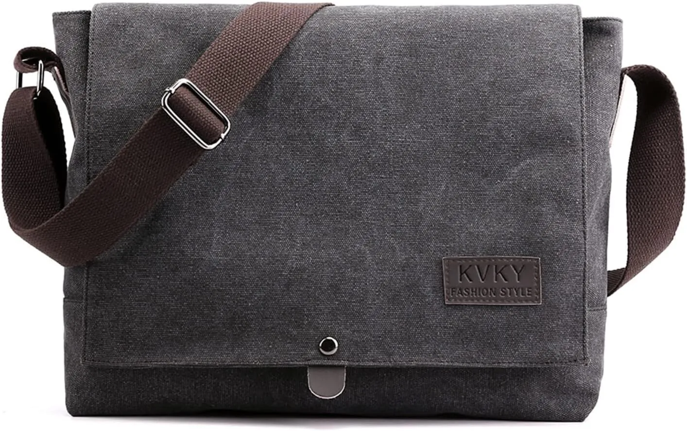 Casual Top Handle Briefcase Messenger Satchel for Work Vintage Men's Shoulder Canvas Tote Handbag Crossbody