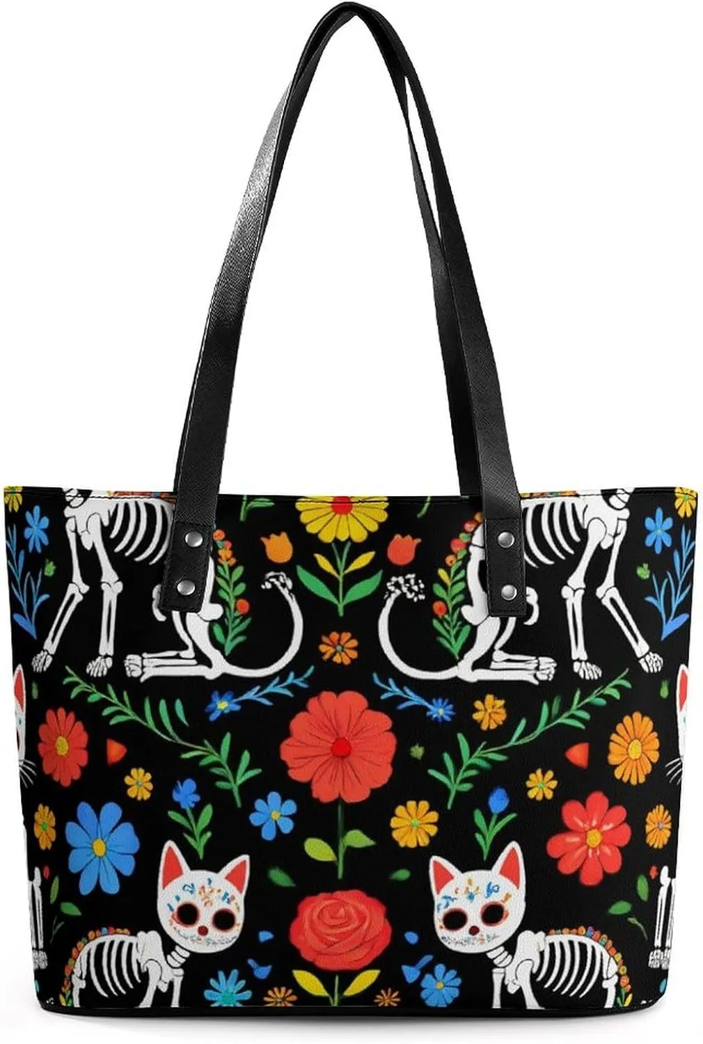 Casual Unsiex Tote Bag, Men and Women Lightweight Handbag with Compartment for Business, Travel