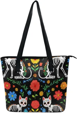 Casual Unsiex Tote Bag, Men and Women Lightweight Handbag with Compartment for Business, Travel