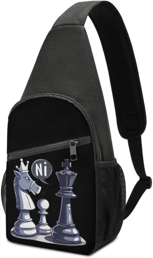 Checker Knight Ni Crossbody Bags for Women Men Sling Bag Bakpack Shoulder Bag Travel Hiking Daypack