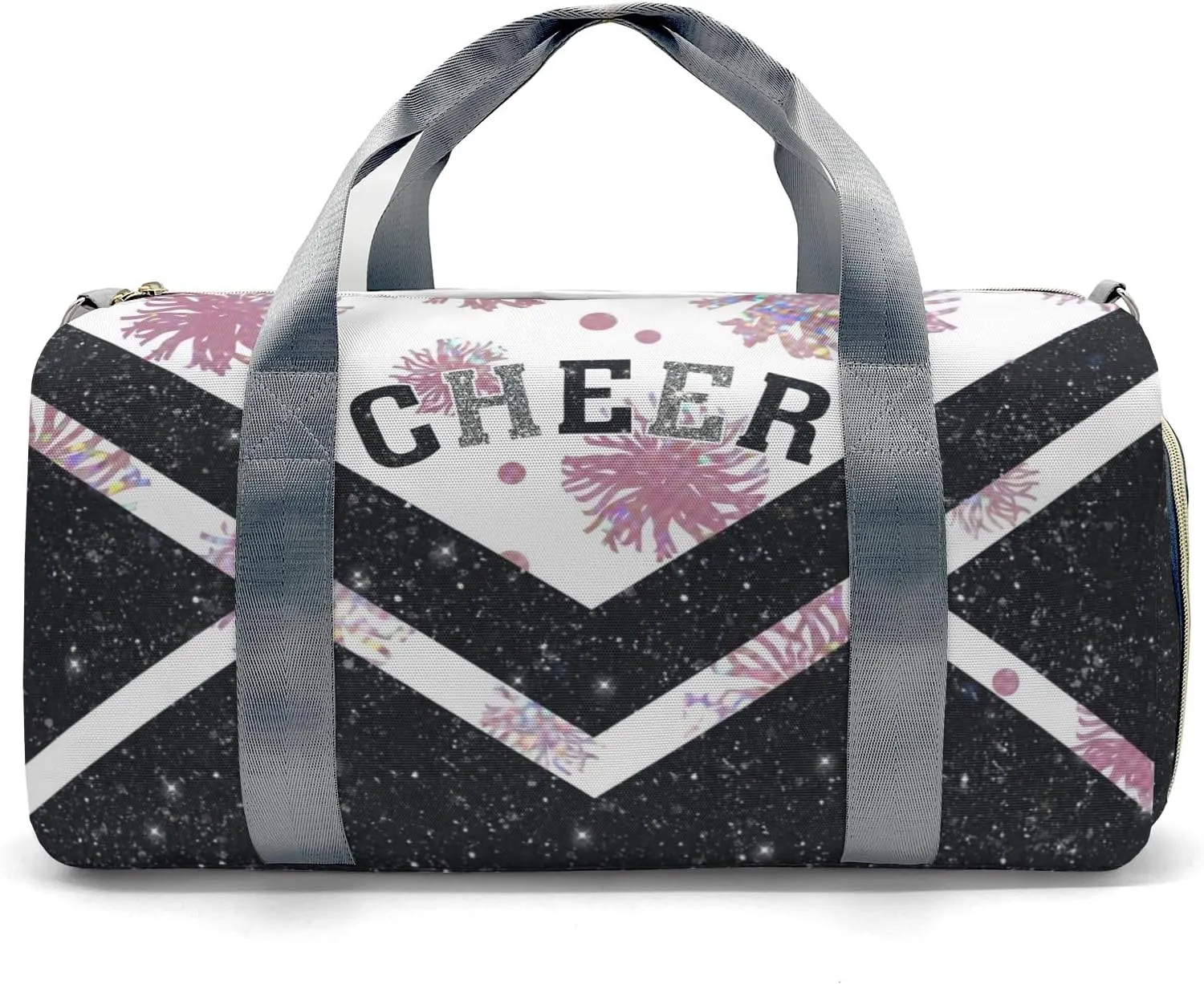 Cheer Sports Gym Duffel Bag Overnight Bag Duffle Bag Gymnastics Bag Sleepover Bag with Shoe Compartment,Cameo Brown