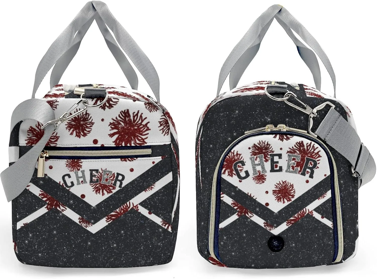 Cheer Sports Gym Duffel Bag Overnight Bag Duffle Bag Gymnastics Bag Sleepover Bag with Shoe Compartment,Crimson