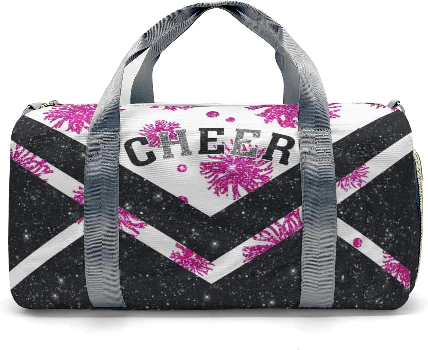 Cheer Sports Gym Duffel Bag Overnight Bag Duffle Bag Gymnastics Bag Sleepover Bag with Shoe Compartment,Reddish Violet