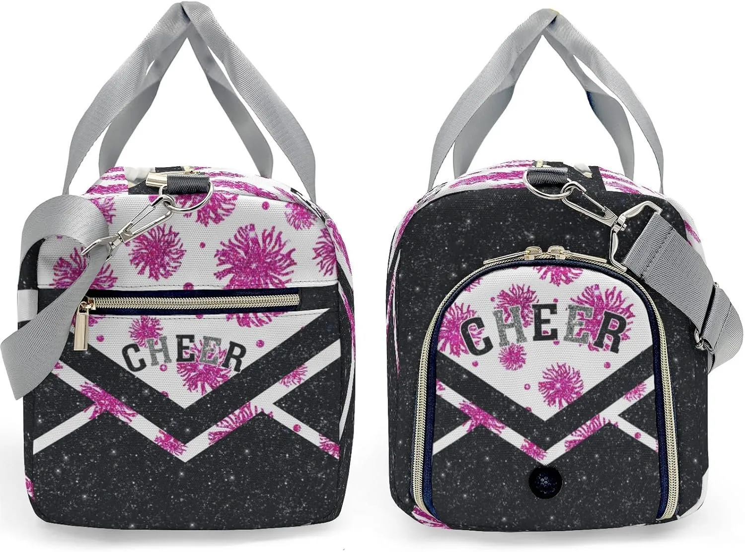 Cheer Sports Gym Duffel Bag Overnight Bag Duffle Bag Gymnastics Bag Sleepover Bag with Shoe Compartment,Reddish Violet