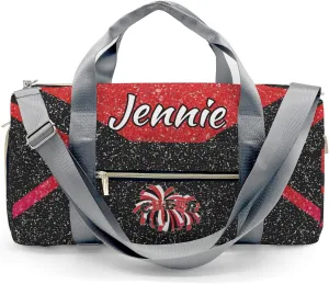 Cheerleaders Sports Gym Duffel Bag Overnight Bag Duffle Bag Teens Gymnastics Bag Sleepover Bag with Shoe Compartment,Bright Red