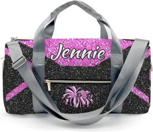 Cheerleaders Sports Gym Duffel Bag Overnight Bag Duffle Bag Teens Gymnastics Bag Sleepover Bag with Shoe Compartment,Cherry Blossom Powder