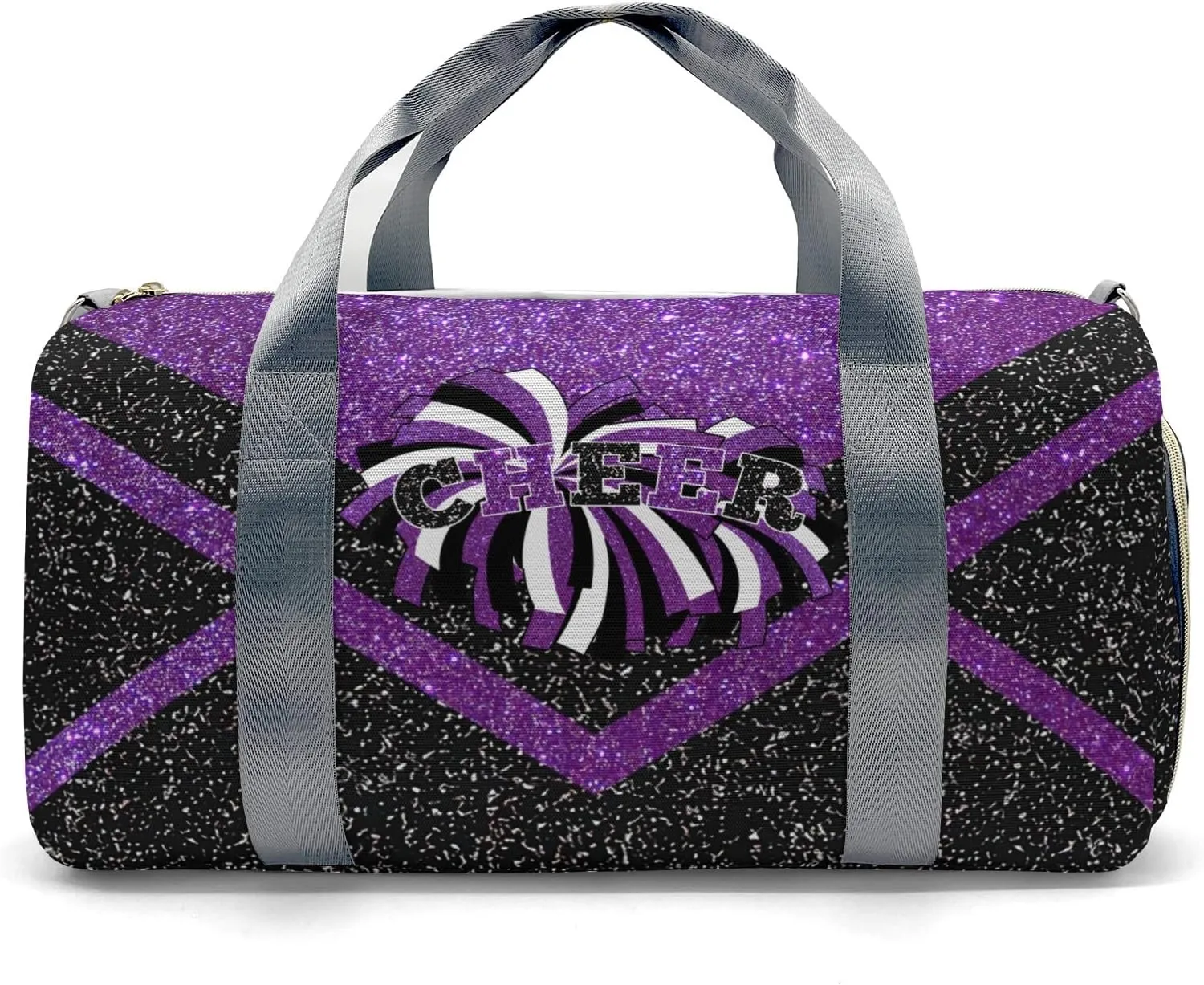 Cheerleaders Sports Gym Duffel Bag Overnight Bag Duffle Bag Teens Gymnastics Bag Sleepover Bag with Shoe Compartment,Deep Purple