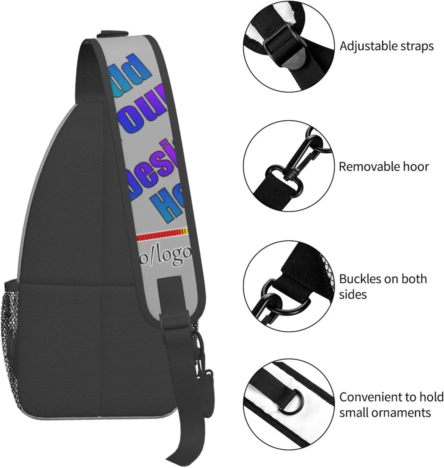 Chest Bag Personalized Sling Bag Crossbody Bags Daypack Customized Backpack Add Your Name Logo Photo Men Women