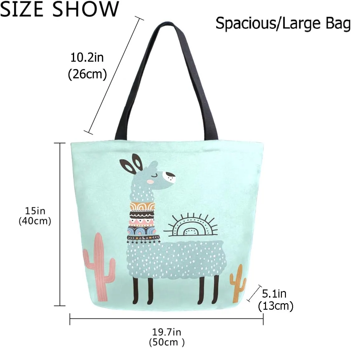 Chic Cute Fashion Style Pattern Extra Large Shoulder Tote Bag for Beach Travel Weekender Gym Grocery Shopping