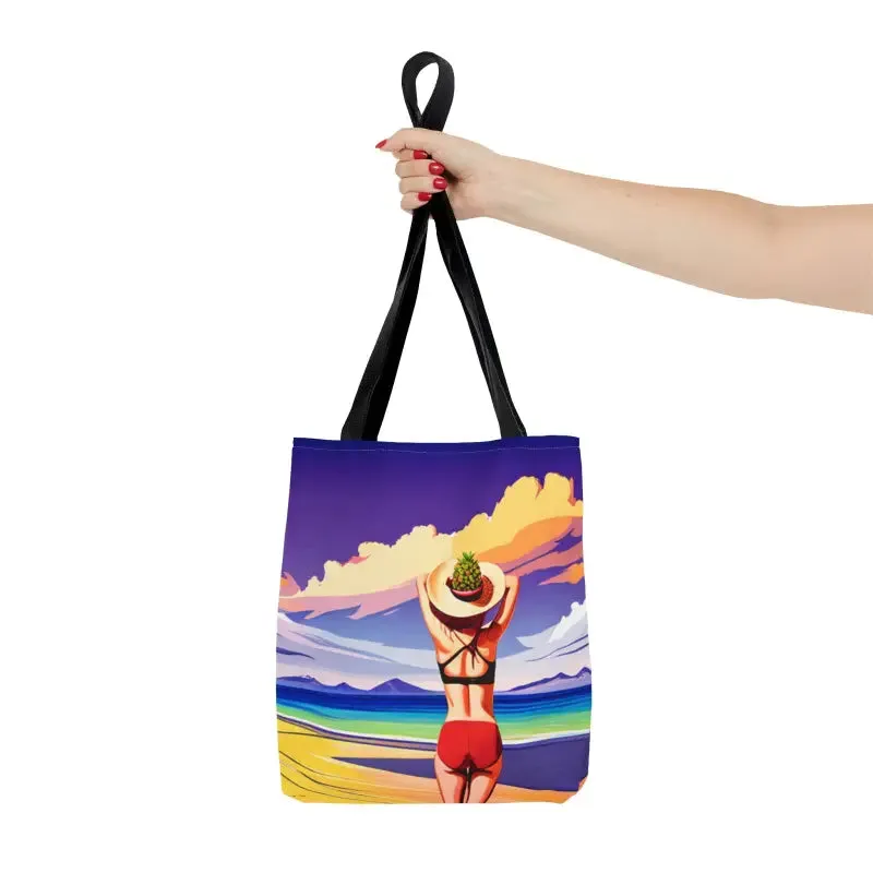 Chic Tropical Vacation Print Tote Bag