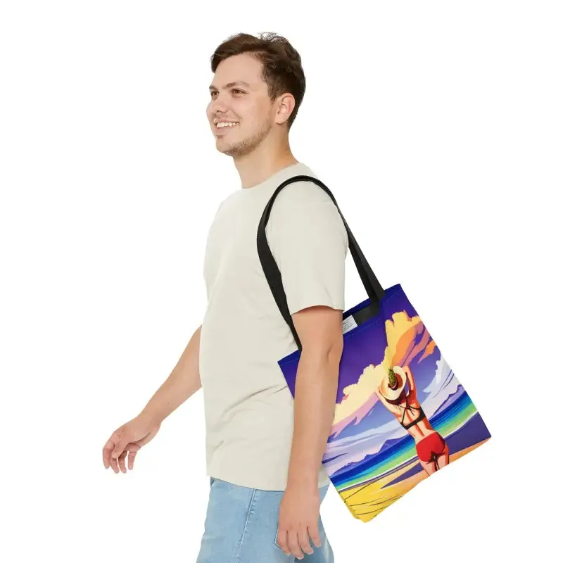Chic Tropical Vacation Print Tote Bag