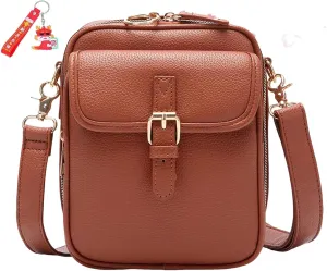 Collaborate Crossbody Leather Bag, Tojoyride Large Capacity Crossbody Bags, Collaboraten1 Purse Vintage Messenger Bag