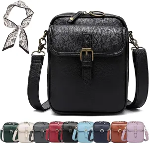 Collaboraten1 Crossbody Leather Bag, Forcipower Crossbody Bag for Women, Vintage Cross Body Shoulder Purse, Anti-Theft