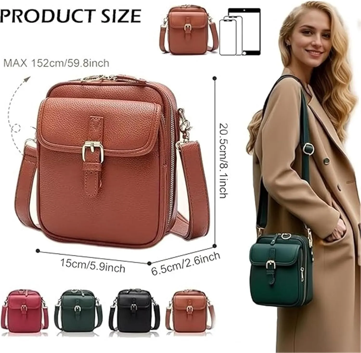 Collaboraten1 Crossbody Leather Bag, Urvashi Crossbody Leather Bag, Collaborateam Tojoyride Anti Theft Shoulder Bags