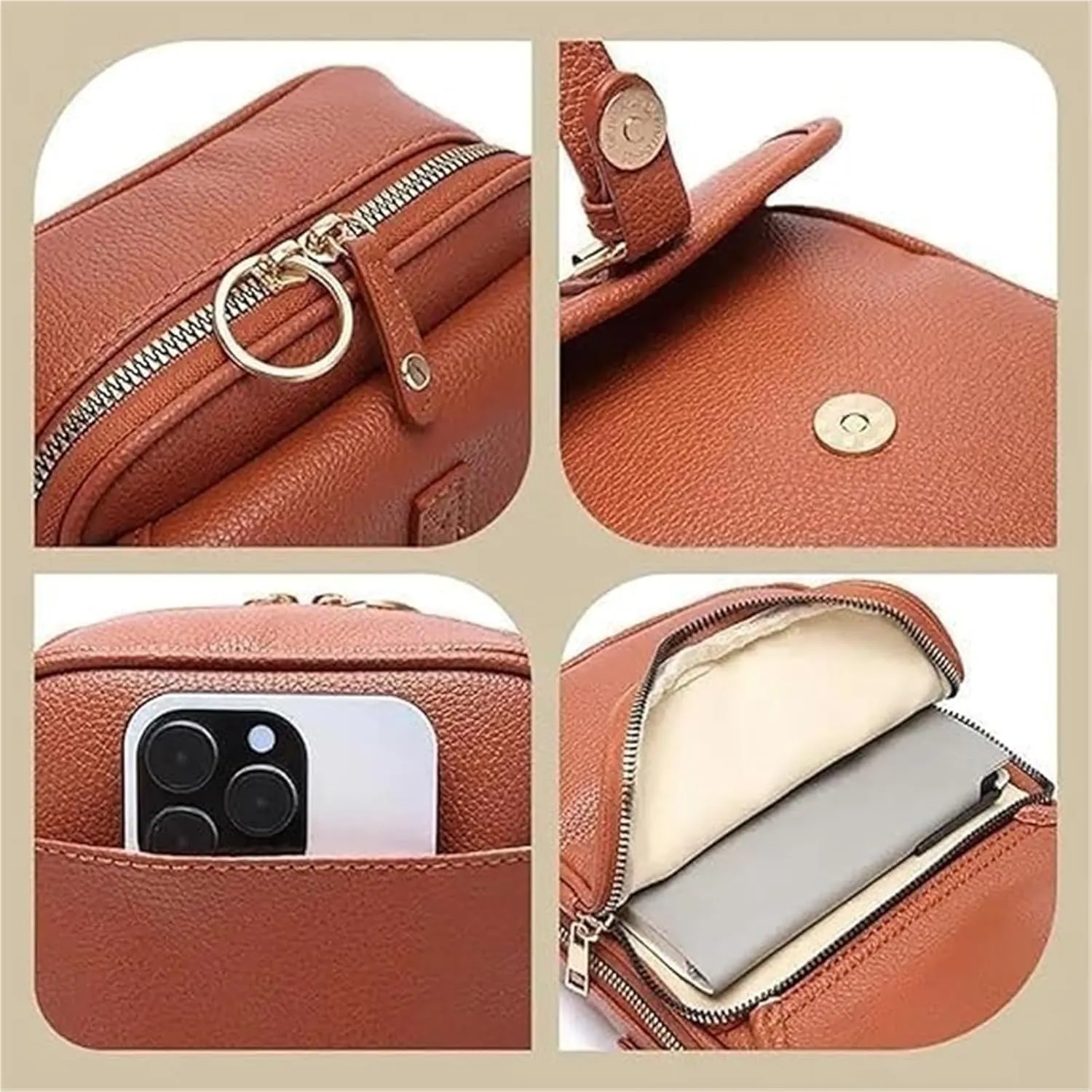 Collaboraten1 Crossbody Leather Bag, Urvashi Crossbody Leather Bag, Collaborateam Tojoyride Anti Theft Shoulder Bags