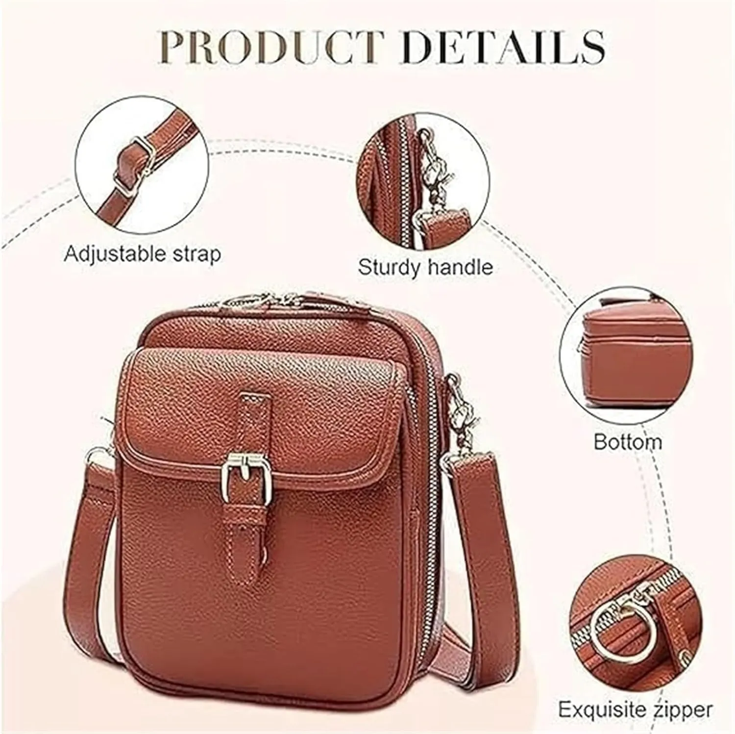 Collaboraten1 Crossbody Leather Bag, Urvashi Crossbody Leather Bag, Collaborateam Tojoyride Anti Theft Shoulder Bags