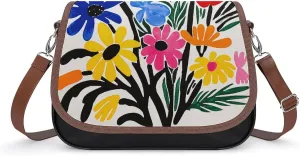 Color Dot Pattern Crossbody Bags for Women Travel Shoulder Bag Small Leather Cross Body Handbags