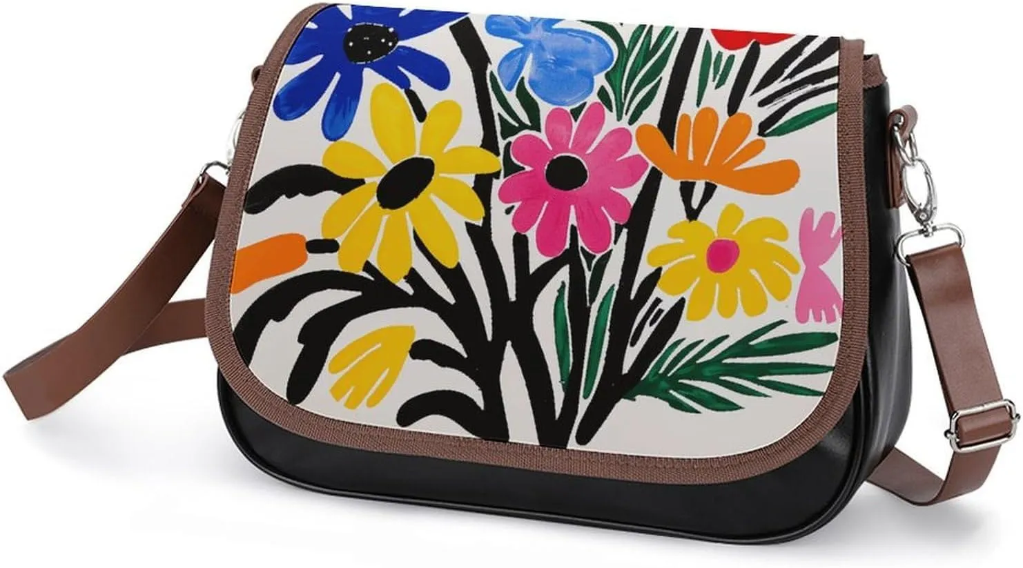 Color Dot Pattern Crossbody Bags for Women Travel Shoulder Bag Small Leather Cross Body Handbags
